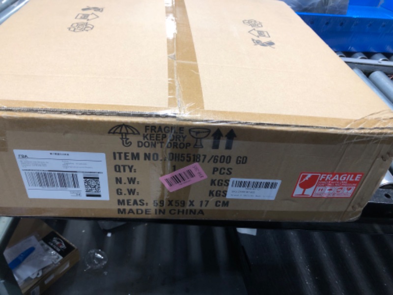 Photo 1 of ***FACTORY SEALED***AXILIXI Modern Crystal Chandelier Gold, 24" Round Chandeliers for Dining Room K9 5 Tiers Ceiling Pendant Light Fixtures Golden Large Raindrop Flush Mount Chandelier for Foyer Living Room Staircase