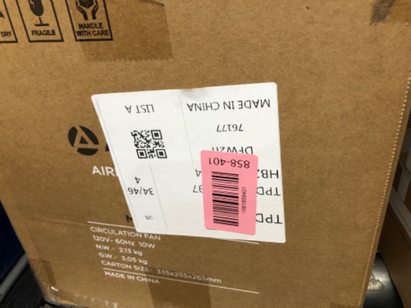 Photo 1 of ***FACTORY SEALED***AIRMATE Retractable Standing Fan, 11"-15" Height Adjustable, 7 Speeds, 80° Oscillating, Remote, 8H Timer, 2-in-1 Pedestal and Tabletop Fan for Bedroom, Home, Dorm, White