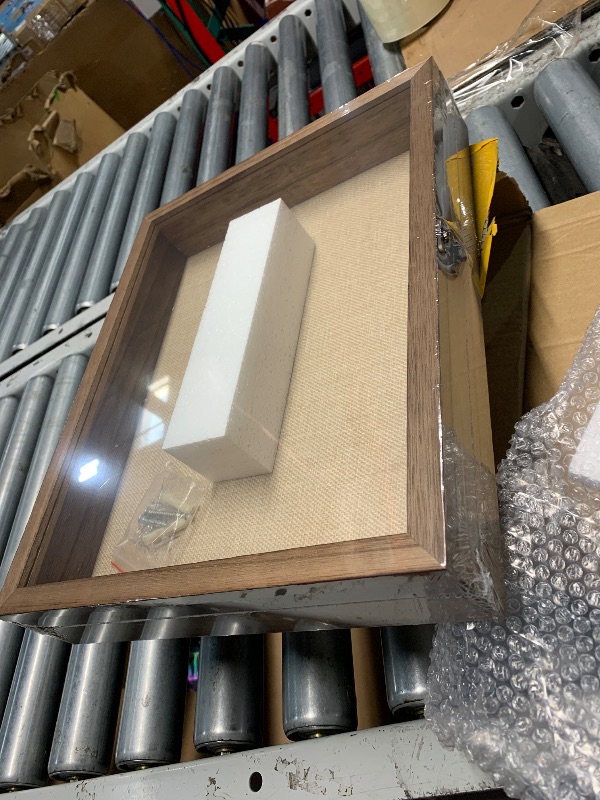 Photo 1 of ***FACTORY SEALED***GraduatePro Shadow Box Frame 11x14 Display Case with Linen Back, Real Glass Window Door with Hinge, Picture Frame Wedding Bouquet Memorabilia Medals Photos Memory Box for Keepsakes, Carbonized Black