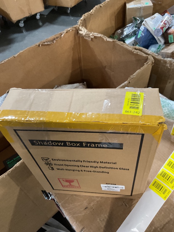 Photo 1 of ***FACTORY SEALED***GraduatePro Shadow Box Frame 11x14 Display Case with Linen Back, Real Glass Window Door with Hinge, Picture Frame Wedding Bouquet Memorabilia Medals Photos Memory Box for Keepsakes, Carbonized Black