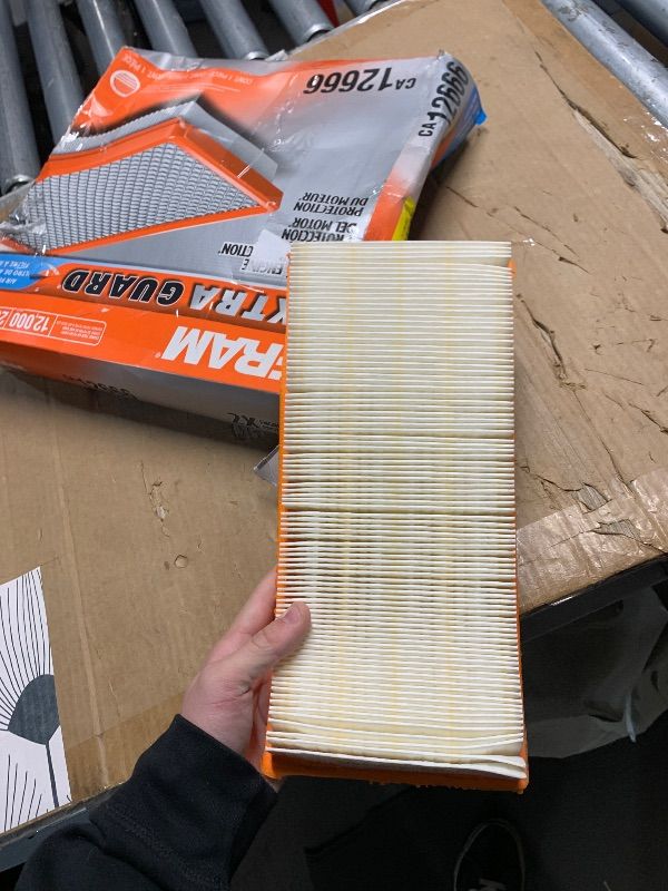 Photo 1 of ***ONLY HAS ONE FILTER****FRAM Extra Guard CA12666 Replacement Engine Air Filter for Select Ford Models, Provides Up to 12 Months or 12,000 Miles Filter Protection