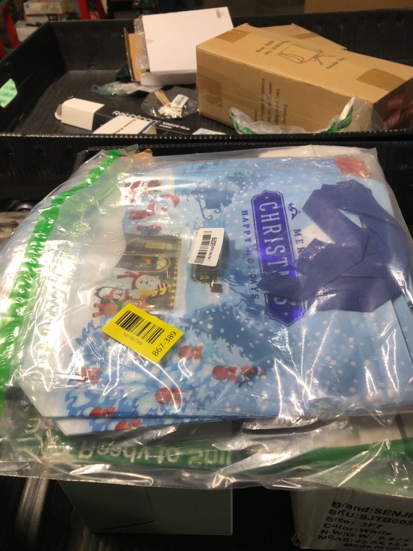Photo 1 of ***(MISSING PARTS/ NOT A COMPLETE SET)***PARSUP 12PCS Christmas Gift Bags, Bronzing Treat Tote Multifunctional Non-Woven Bags with Handles for Gifts Wrapping Shopping, Xmas Party Supplies, 12.8"×9.8"×6.7"