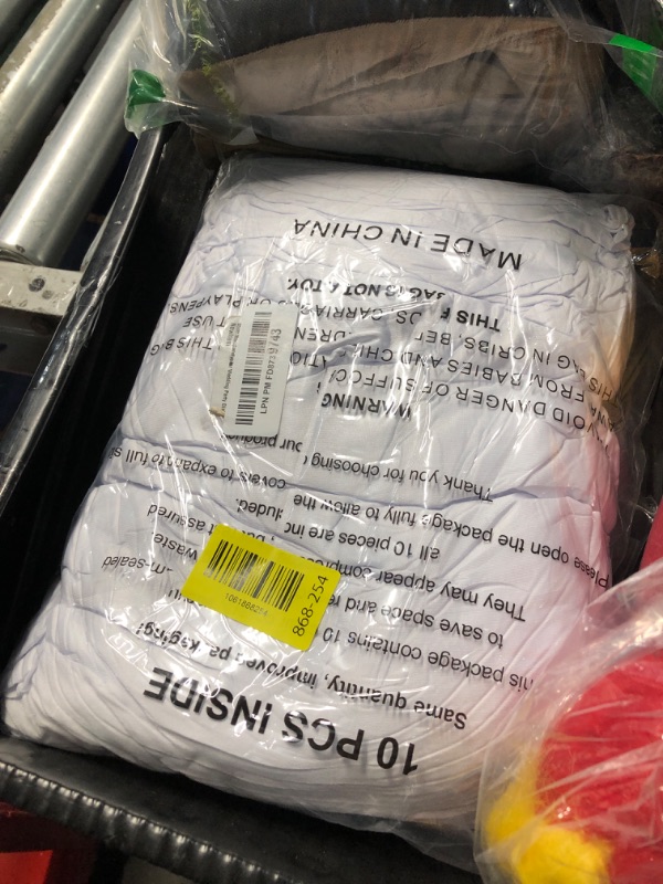 Photo 1 of *** PARTIAL SET - ONLY 10 PIECES *** Stretch Spandex Chair Covers - White 100 PCS, Folding Kitchen Chairs Cover, Universal Washable Slipcovers Protector, Removable Chair Seat Covers, for Wedding Party Dining Room Banquet Event