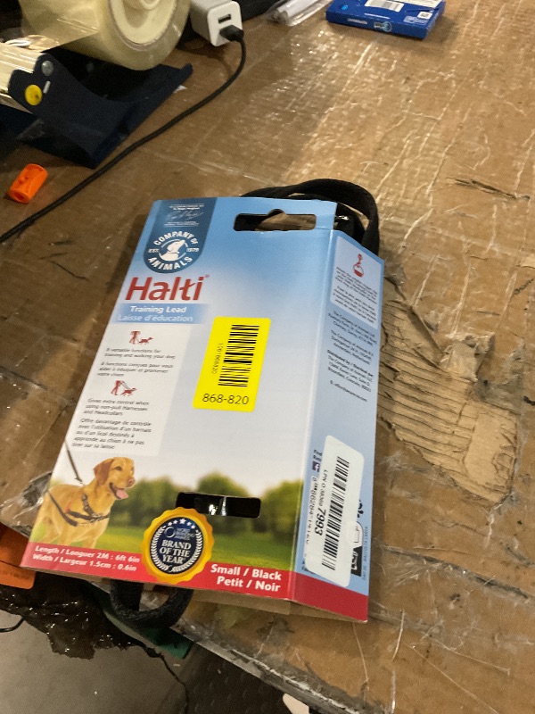 Photo 1 of Halti Training Leash - Multifunctional Double-Ended Dog Leash, Ideal for Anti-Pulling Dog Training. Lightweight, Soft & Durable. Suitable for Puppies and Small Dogs (Size Small, Black, 2m)