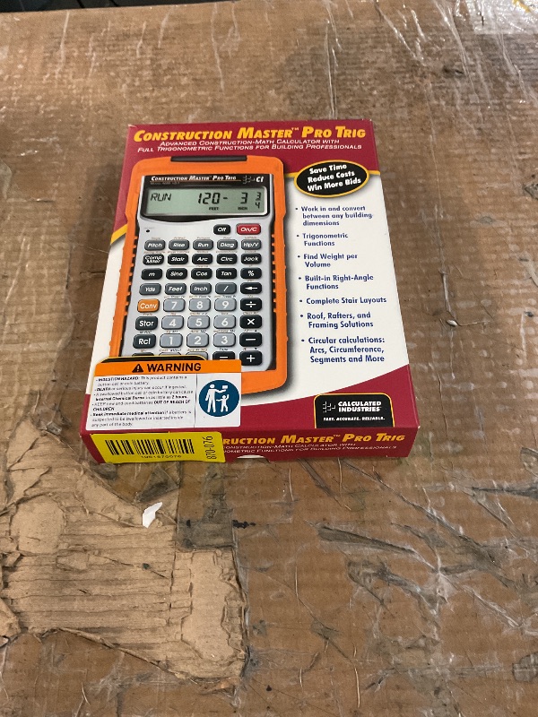 Photo 1 of Calculated Industries 4080 Construction Master Pro Trig Advanced Construction Math Feet-Inch-Fraction Calculator with Full Trig Function for Architects, Engineers, Contractors, Estimators and Framers
