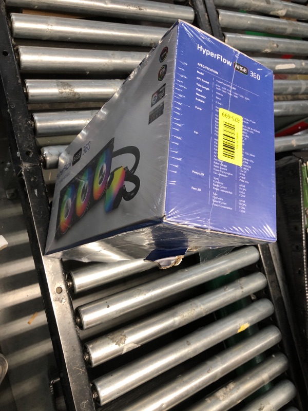 Photo 1 of ***FACTORY SEALED***MONTECH HyperFlow ARGB 360 - AIO CPU Liquid Cooler, Intel&AMD Compatible, Chart-Topping Performance, Enhanced 3100RPM Water Pump Design, 3X Metal Pro 12 ARGB Ultimate Cooling Fans - Black