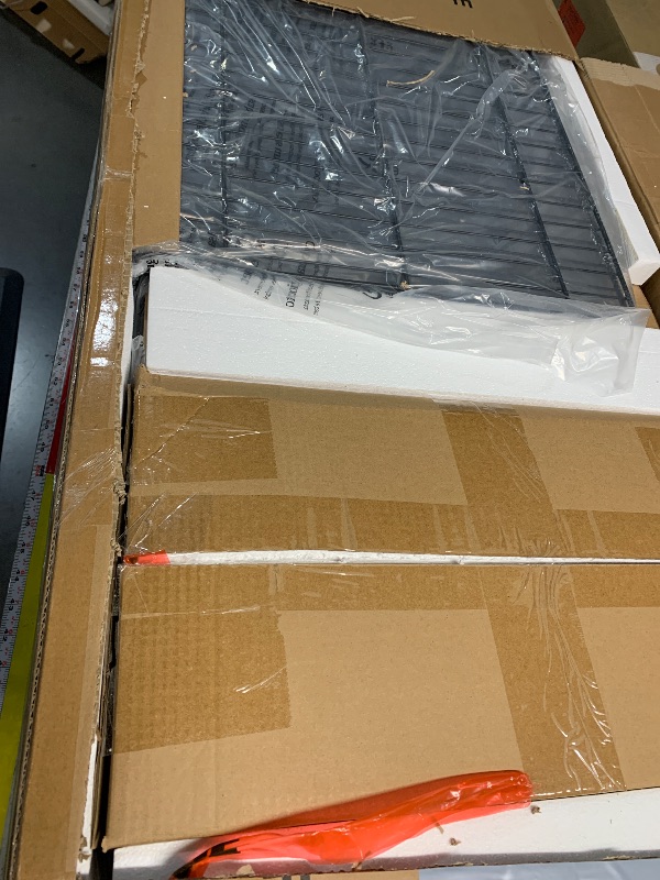 Photo 1 of ***storage BASE PARTS Only/ UNKOWN BOXES**** TIGUBFRE Full Size Bed Frame with 4 Drawers and Storage Headboard, Upholstered Tufted Wingback Bed Frame with LED Lights and Charging Station, No Box Spring Needed, Easy Assembly, Noise Free, Beige