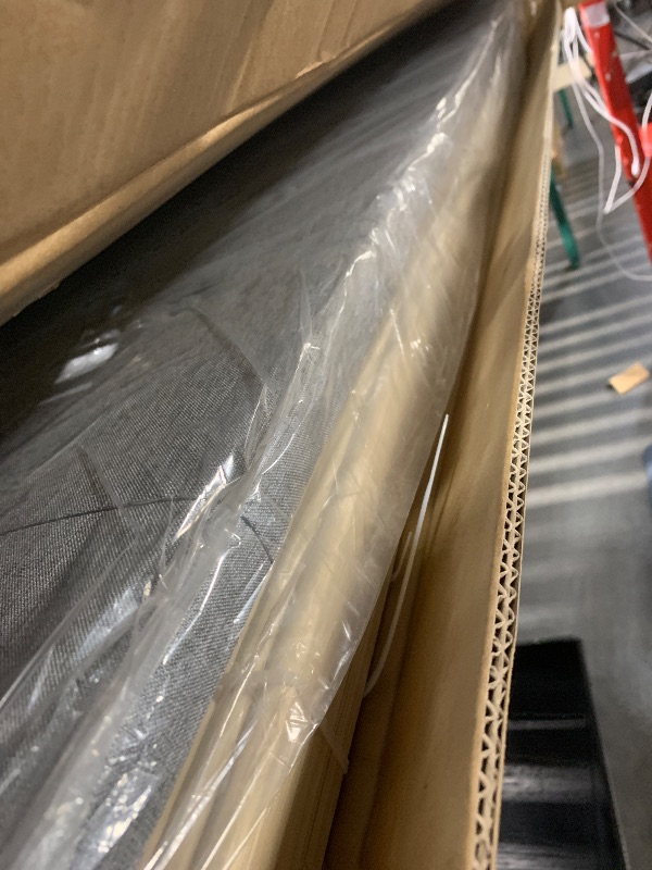 Photo 1 of ***HEADBOARD ONLY***Feonase Queen Bed Frame with Upholstered Wingback Headboard, Platform Bed and Heavy Duty Wooden Slats Support, Easy Assembly, Noise-Free, No Box Spring Needed, Light Gray