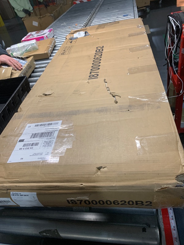 Photo 1 of ***HEADBOARD ONLY***Feonase Queen Bed Frame with Upholstered Wingback Headboard, Platform Bed and Heavy Duty Wooden Slats Support, Easy Assembly, Noise-Free, No Box Spring Needed, Light Gray