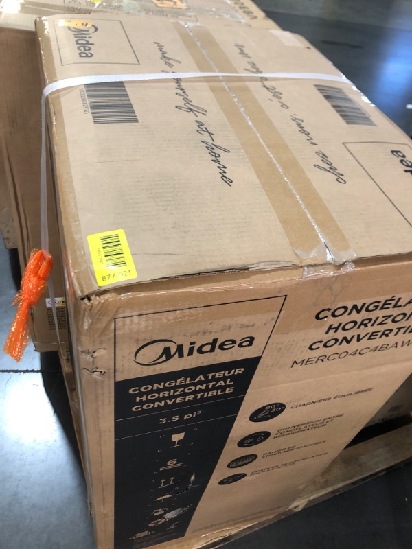 Photo 1 of ***FACTORY SEALED*** Midea MERC04C4BAWW Chest Freezer, 3.5 Cubic Feet Freezer With Removable Basket, Interior LED Light, Adjustable Temperature, For Kitchen Apartment Office, White