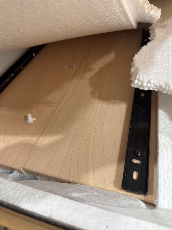 Photo 1 of ** box 2 of 2!
missing box 1 
Sauder Palladia Office Desk with Drawers, Executive Desk with File Cabinet Storage, Cable Management, Keyboard Tray, in Select Cherry Finish