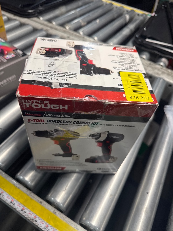 View 3 of **Missing impact and charger and battery ** Hyper Tough 20V Max 3/8" cordless Drill / 1/4" cordless Impact Driver Combo with (2) - 1.5Ah batteries and chargers