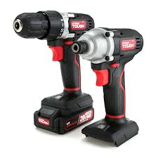 View 1 of **Missing impact and charger and battery ** Hyper Tough 20V Max 3/8" cordless Drill / 1/4" cordless Impact Driver Combo with (2) - 1.5Ah batteries and chargers