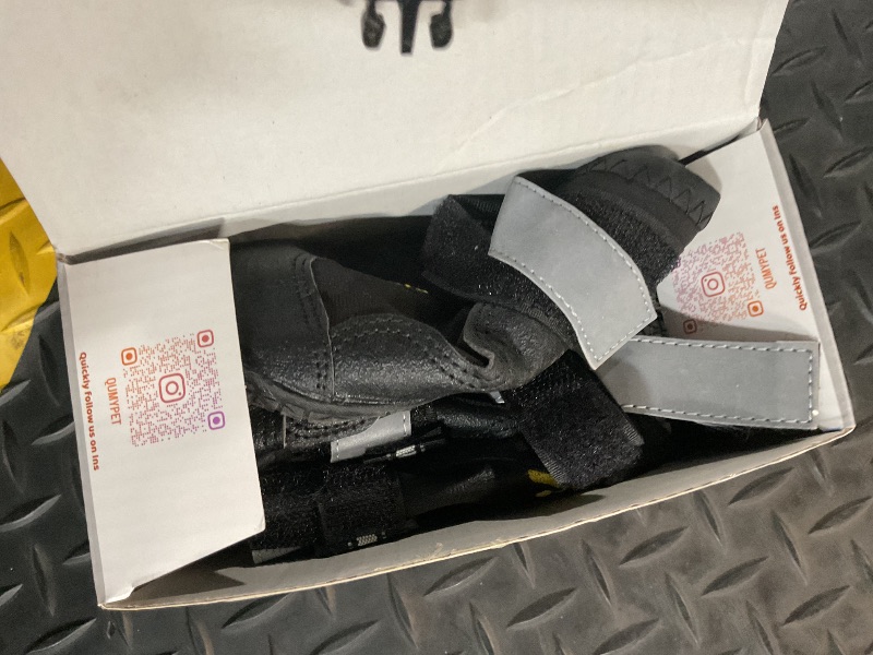 Photo 1 of ***HEAVILY USED
QUMY Dog Shoes for Large Dogs, Medium Dog Boots & Paw Protectors for Winter Snowy Day, Summer Hot Pavement, Water-Resistant in Rainy Weather, Outdoor Walking, Indoor Hardfloors Skid-Resistant Sole