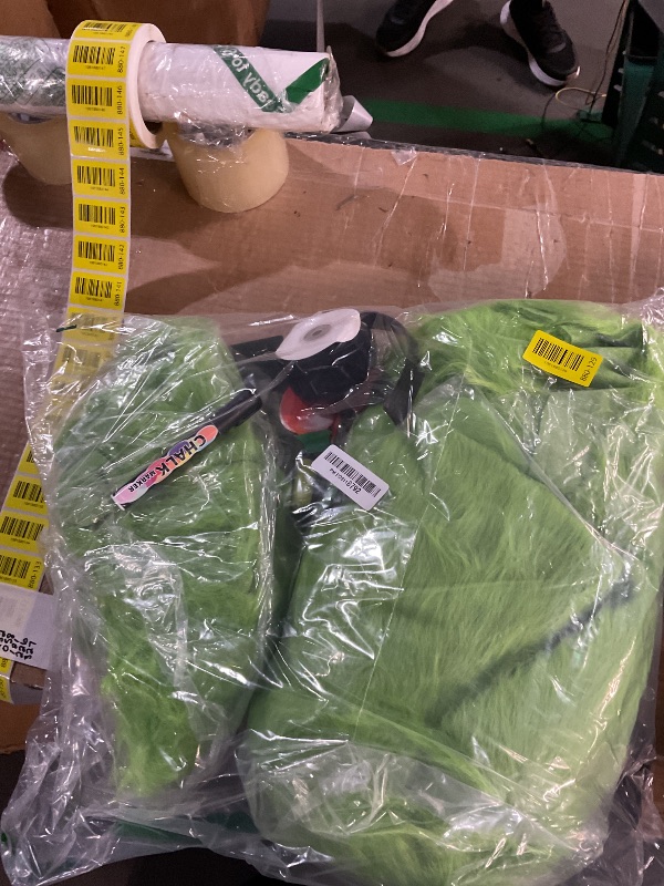 Photo 1 of ***(MISSING PARTS)***Yookeer Christmas Golf Cart Decoration Kit Large Inflatable Santa Hat for Car Christmas Golf Cart Accessories Reflective Bulb Light Shaped Magnets Car Covers for Holiday Decorations(Green)