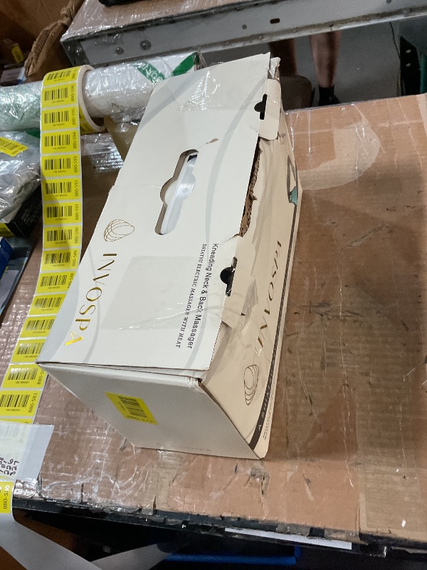 Photo 1 of (MISSING POWER CORD) InvoSpa Shiatsu Neck and Back Massager with Heat - Deep Kneading Pillow for Massage - Electric Full Body Massager