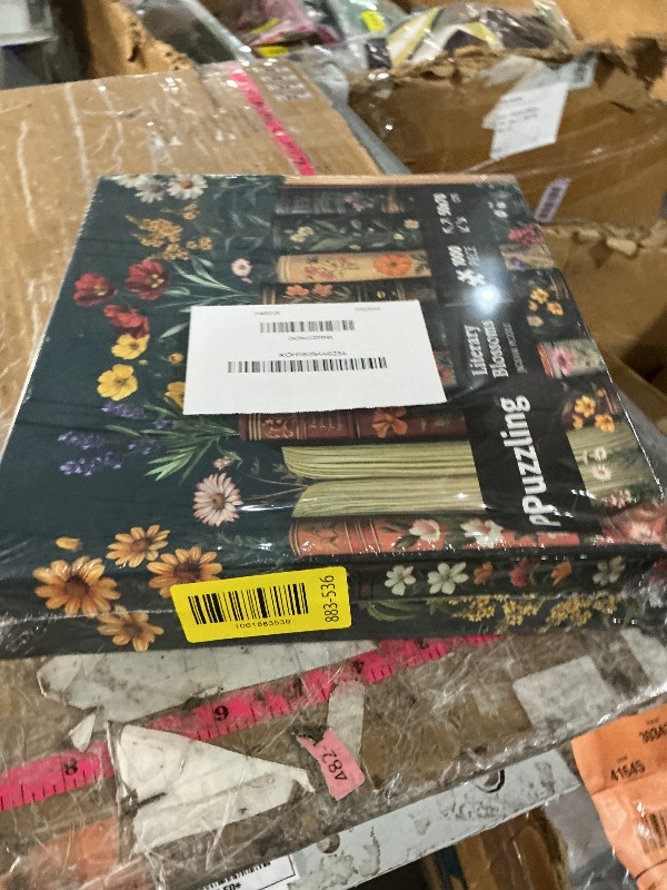 Photo 1 of ***FACTORY SEALED***Vintage Wildflower Book Puzzles for Adults 1000 Pieces, Plant Floral Books Pages Jigsaw Puzzle, Retro Bookshelf Puzzles with Blossoming Wildflowers, Botanical Literary Theme Puzzle for Book Lovers