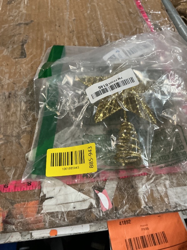 Photo 1 of ?6 Inch Christmas Tree Topper Mini Gold Star Small Christmas Tree Star Metal Glitter Xmas Trees Topper for 3 4 ft Trees Pencil Decorations