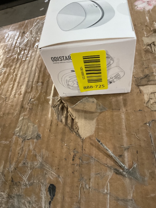 Photo 1 of ***9HEAVILY USED/ MINOR DAMAGE)***ODISTAR Desktop Vacuum Cleaner, Mini Table dust Sweeper Energy Saving,High Endurance up to 90 mins,Cordless&360º Rotatable Design for Keyboard/Home/School/Office(White AA Battery)