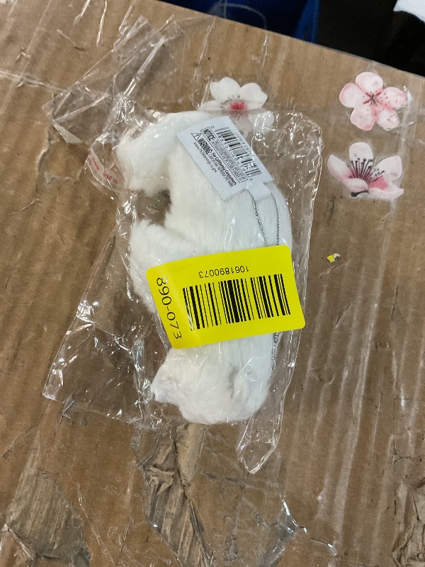 Photo 1 of (ONLY ONE) Kurt Adler FURRY POLAR BEAR ORNAMENT - 2 ASSORTED