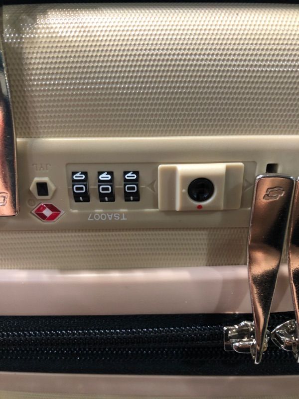 Photo 1 of ***CODE 000*** Hanke Grace Expandable Carry On Luggage with Wheels Airline Approved Hard Shell Suitcases with Front Pocket?Top Opening Luggage with TSA Lock for Short Business Travel, Cuban Sand. 20 INCH