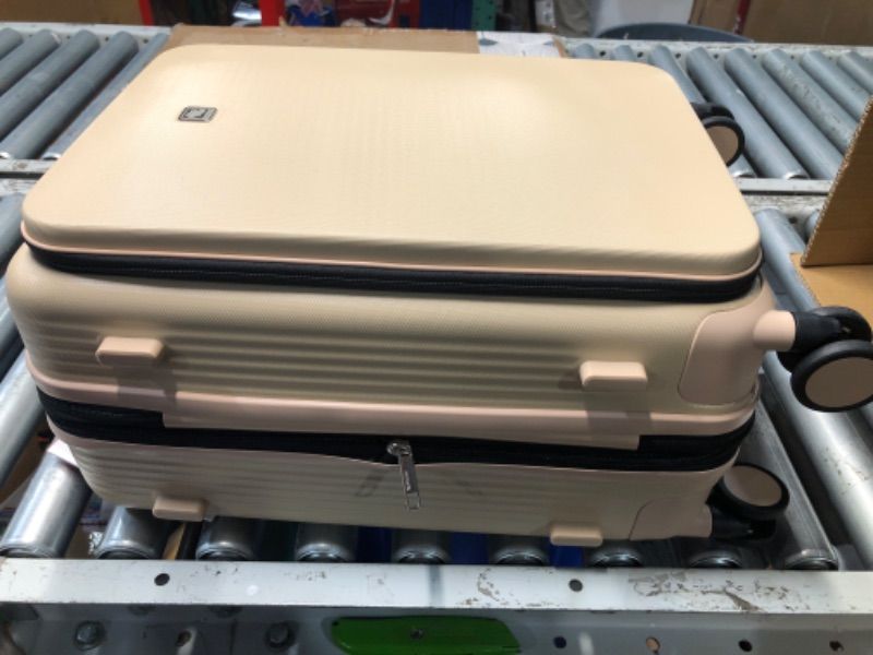 Photo 1 of ***CODE 000*** Hanke Grace Expandable Carry On Luggage with Wheels Airline Approved Hard Shell Suitcases with Front Pocket?Top Opening Luggage with TSA Lock for Short Business Travel, Cuban Sand. 20 INCH