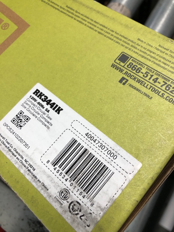 Photo 1 of ***FACTORY SEALED*** Rockwell 4-1/2” Compact Circular Saw, 5 amps, 3500 rpm, with Dust Port and Starter Kit– RK3441K , Black