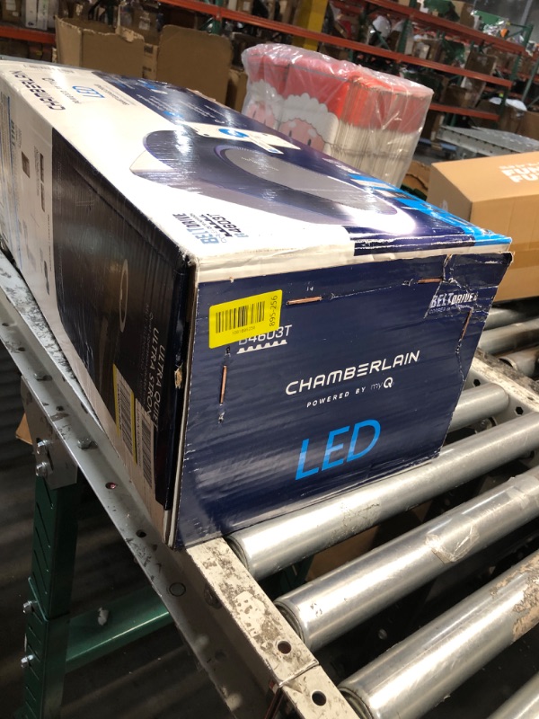 Photo 1 of ***FACTORY SEALED*** Chamberlain B4603T MYQ Smart Garage Door Opener, Ultra Quiet Belt Drive, 3/4-HP Motor - Quantity 1