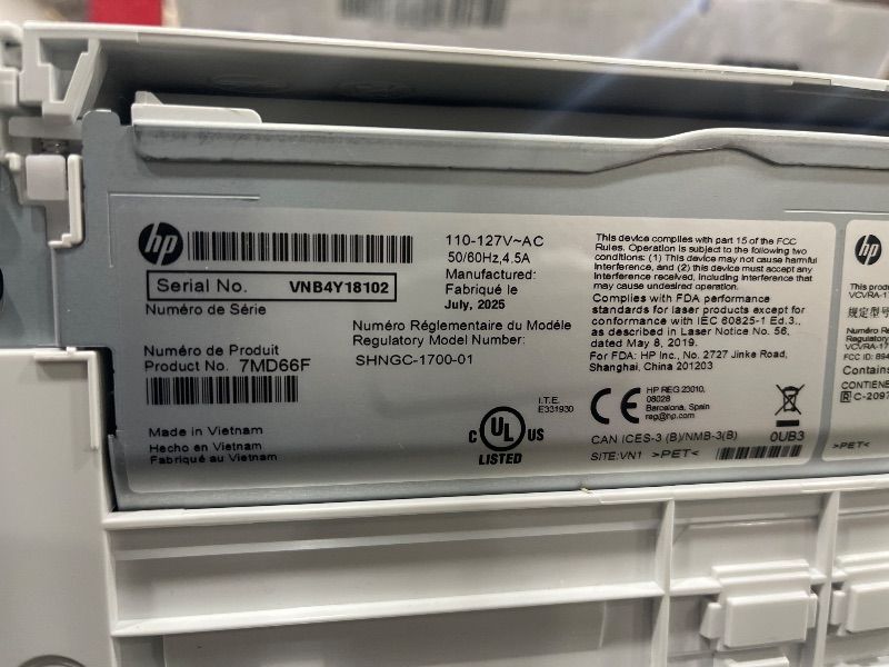 Photo 1 of (missing usb cord, part only) HP Laserjet M110w Wireless Black & White Printer, Print, Fast speeds, Easy Setup, Mobile Printing, Best-for-Small Teams