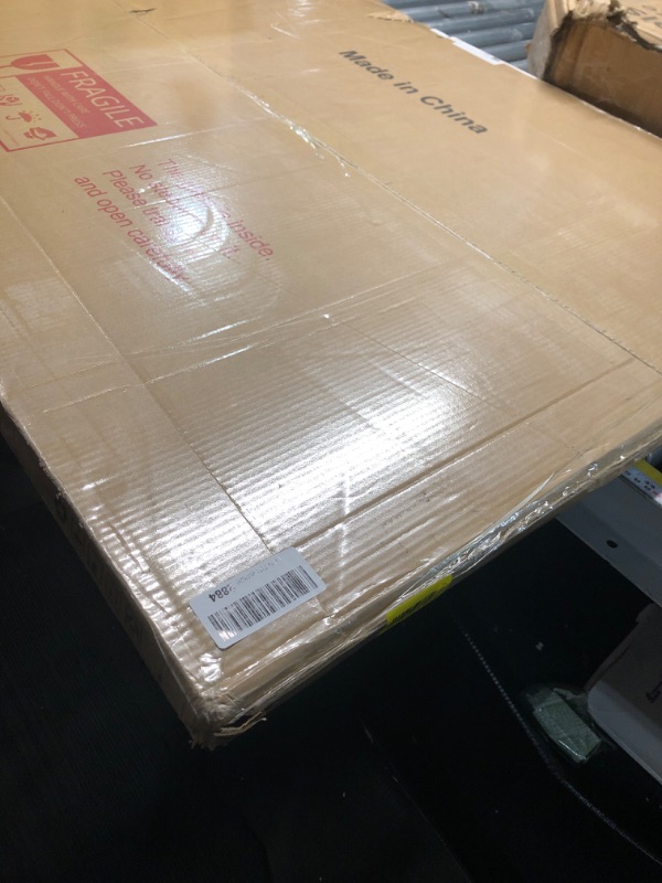 Photo 1 of [Tempered Glass] 48“ x 36” Beveled Edge Glass Chair Mat with Polished Edge Clear Office Chair Mat, Glides Smoothly, Suitable for Carpet or Hardwood Floors