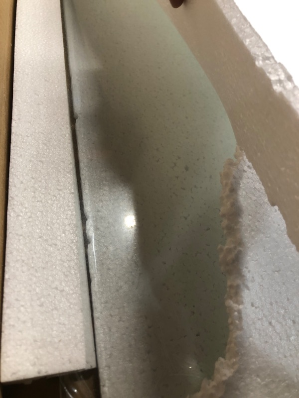 Photo 1 of [Tempered Glass] 48“ x 36” Beveled Edge Glass Chair Mat with Polished Edge Clear Office Chair Mat, Glides Smoothly, Suitable for Carpet or Hardwood Floors