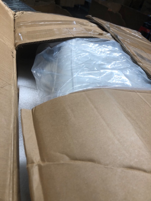 Photo 1 of ***Missing wheels***
**ITEM HAS SOME DAMAGE**
Sweetcrispy Executive Home Office Desk Chair - Ergonomic Big Tall High Back with Footrest & Lumbar Support, Reclining Height Adjustable, Comfy PU Leather Computer Gaming with Swivel Wheels, White