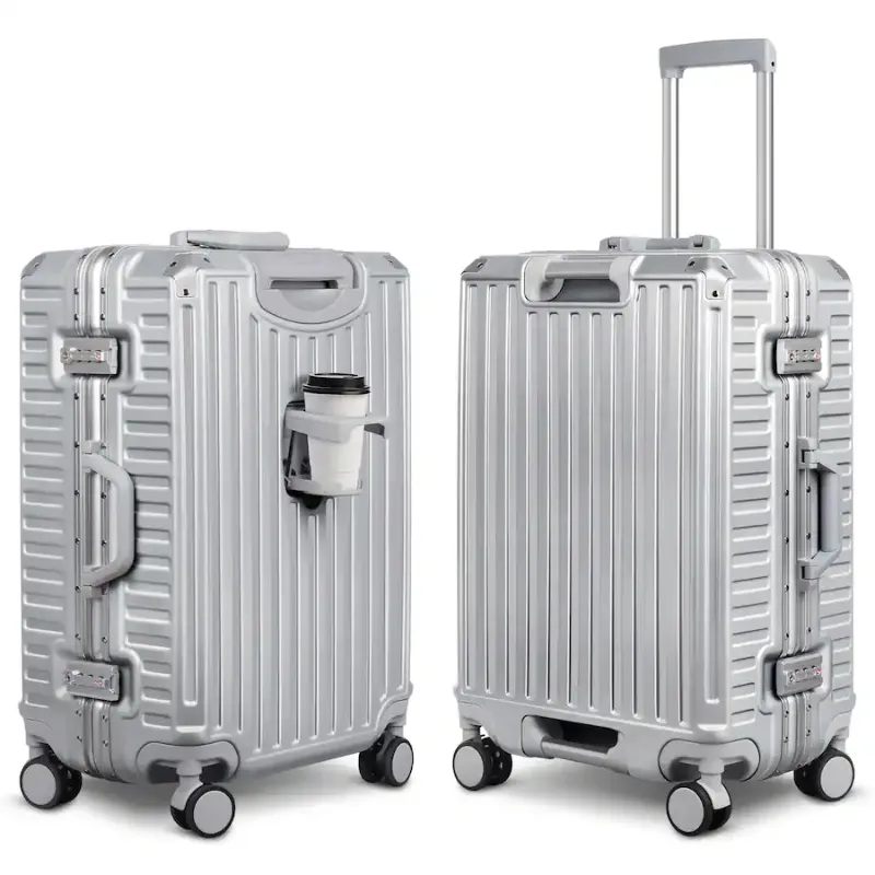 Photo 1 of ***STOCK PHOTO REFERENCE ONLY, CODE 000***Sugift - 28" Durable Aluminum Frame Spinner Luggage ABS+PC Hardshell Suitcase with TSA Lock, and Smart Organization - Silver