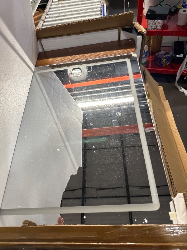 Photo 1 of ***Lights flicker ***
Arulvmrn Vanity Desk with 29.53" HD Lighted Mirror, 47.24" Big Modern Vanity Desk with Mirror and Lights, Makeup Vanity with 5 Drawers and Storage Shelves and Charging Station,Brown