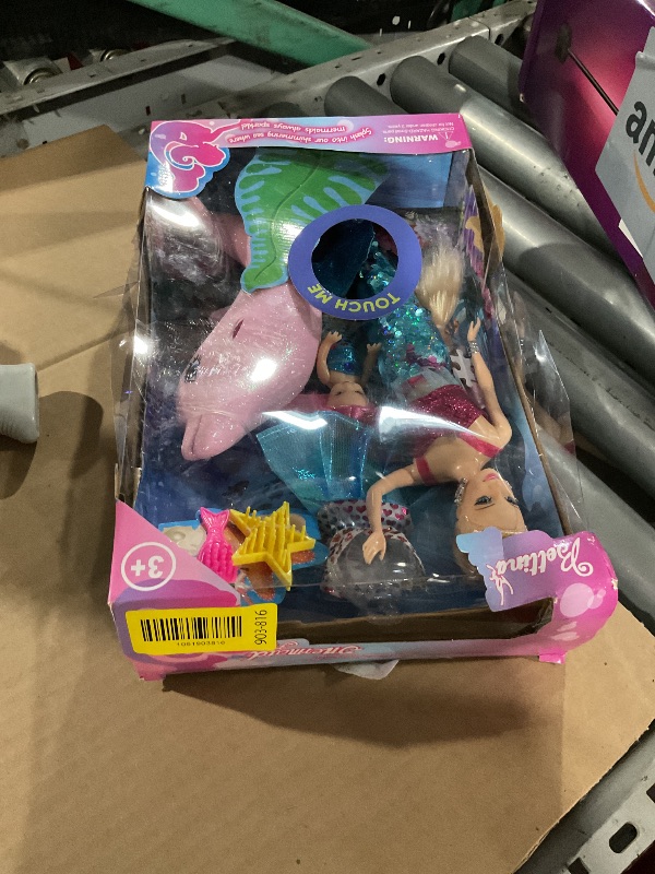 Photo 1 of ***DAMAGED - SEE NOTES/PICTURES*** Princess Doll with Little Mermaid & Pink Dolphin Playset, Blonde Hair Dolls Toys with Accessories, Gift for 3 to 7 Year Old Girls
