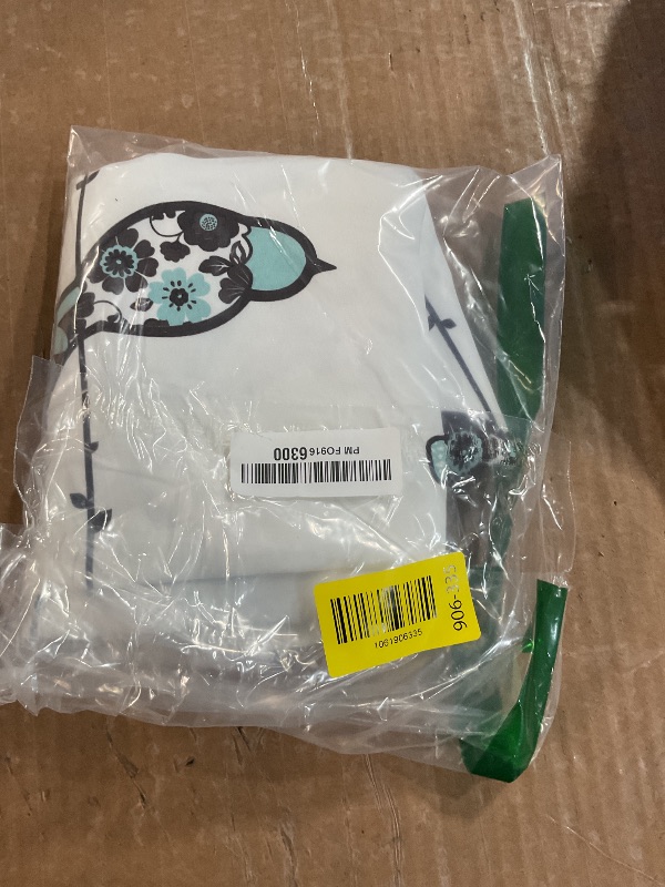 Photo 1 of Lush Decor Rowley Birds Light Filtering Valance, Single Panel, 52" W x 18" L, Blue & Gray - Colorful Floral Bird Pattern - Whimsical & Playful Bird Curtain - Farmhouse, Coastal, & Boho Window Decor