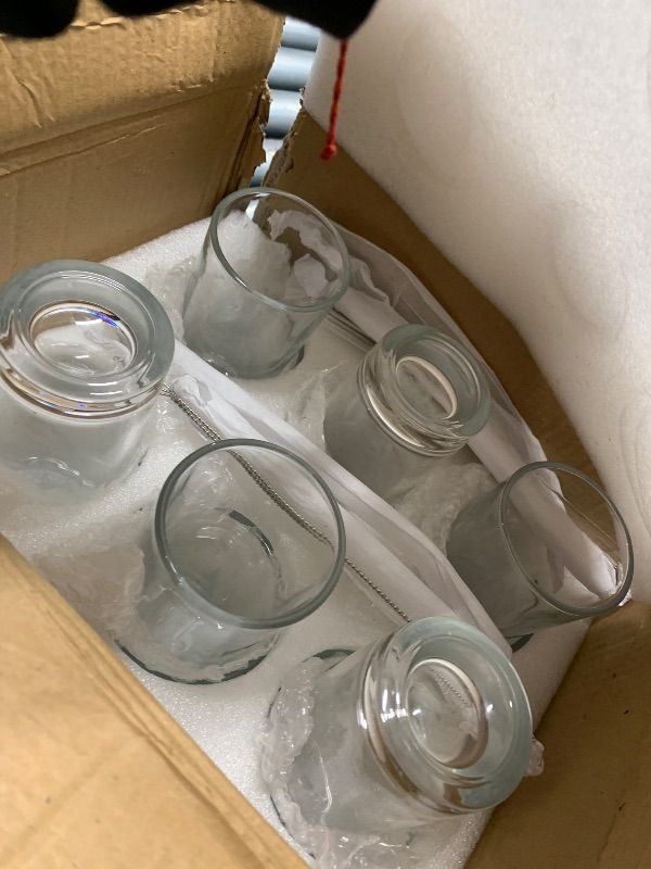 View 3 of [ 12 Pack ] Glass Cups with Glass Straws, 12oz Highball & Rock Drinking Glasses, Everyday Drinkware Glasses Set, Cute Tumbler Cup, Kitchen Glasses for Iced Coffee, Water, Beer, Cocktail, Whiskey Gift.