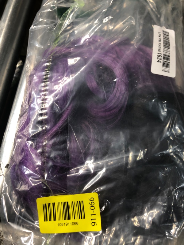 Photo 1 of ***(STOCK PHOTO FOR REFERENCE ONLY/ ITEM WILL DIFFER)***WIGER Purple Wavy Wigs, 26 Inch Long Ombre Dark Purple, Heat Resistant Synthetic Hair Wig for Women, Middle Part, Cosplay & Party