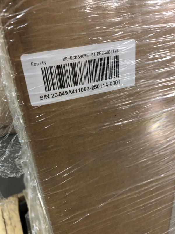 Photo 1 of ****FACTORY SEALED***** BLACK+DECKER 24 Cu. Ft. Top Mount Refrigerator with Ice Maker, 2-Door Refrigerator with Top Freezer, Freezer with Icemaker and Adjustable Temperature Control, ENERGY STAR, BR2400JIMS, Stainless Look