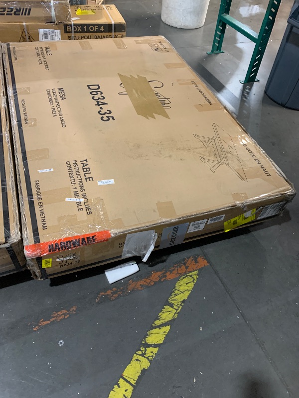 Photo 1 of ***FACTORY SEALED******TRUCK/TRAILER PICKUP ONLY***
Signature Design by Ashley Wildenauer Dining Extension Table, Self-Storing Butterfly Leaf, Seats 8, Hardwood Solids, 40" W x 78" D x 30.13" H, Black & Dark Brown