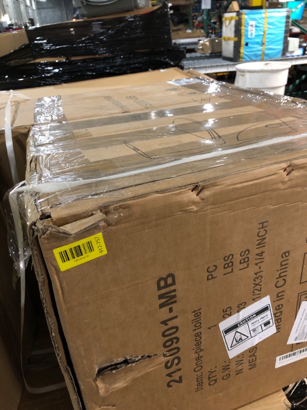 Photo 1 of ****FACTORY SEALED****OPENED FOR INSPECTION***One Piece Toilet, Elongated One-Piece Toilet for Bathrooms,1.1/1.6 GPF & MAP 900g With Dual Power Flush Toilet, Soft Close, Durable Ceramic, Easy-to-Clean Surface (Back)