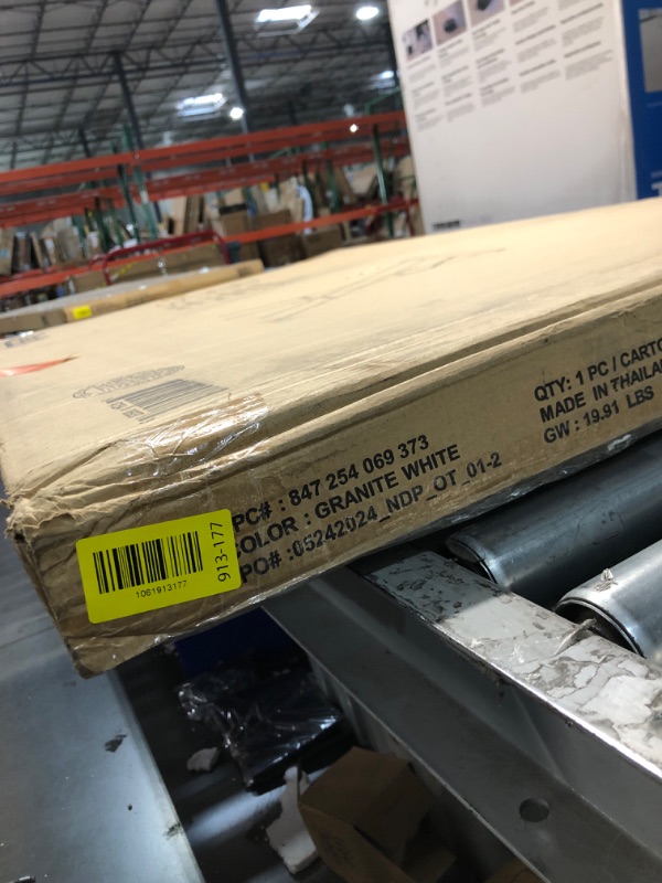 Photo 1 of ****STOCK PHOTO REFERENCE ONLY*****Flash Furniture Elon 32' Round Folding Bar Height Table for Parties and Commercial Events, Indoor/Outdoor Plastic Tall Round Table, White