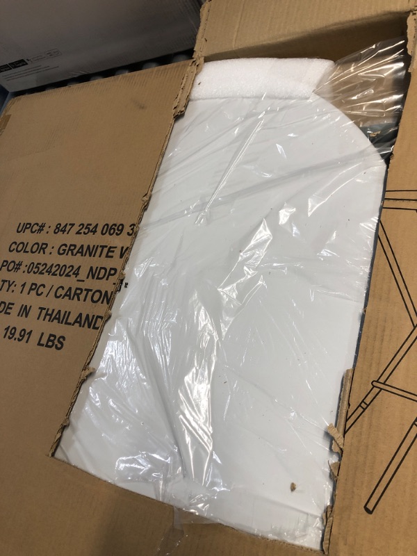 Photo 1 of ****STOCK PHOTO REFERENCE ONLU*****Flash Furniture Elon 32' Round Folding Bar Height Table for Parties and Commercial Events, Indoor/Outdoor Plastic Tall Round Table, White