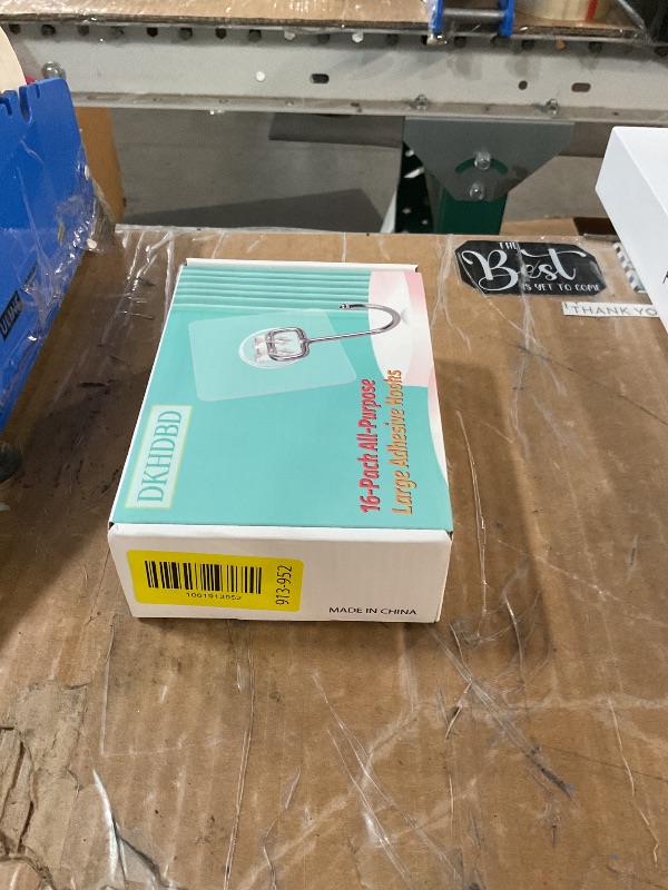 View 3 of *** item is used/parts may be missing DKHDBD Large Adhesive Hooks, 16-Pack Hold 33lb(Max) Heavy Duty Sticky Hooks, Waterproof Transparent Hooks for Hanging, Self-Adhesive Traceless Clear Wall Hooks to Use for Keys Robe & Towel