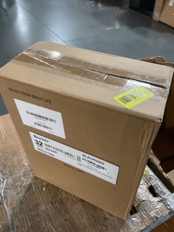 Photo 1 of (unknown if complete) novelinks 8 oz Clear Plastic Jars with Screw-On Lids - BPA-Free Refillable Storage Containers