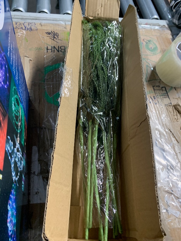 Photo 1 of ***(PARTIAL SET/ MISSING HALF)***Juxdp 20 Pcs Real Touch Norfolk Pine Branches, Artificial Christmas Green Plants Branch Faux Greenery Stem Fake Pine Picks for Vase DIY Crafts Garland Wreath Xmas Indoor Outdoor Decor(18 Inches)