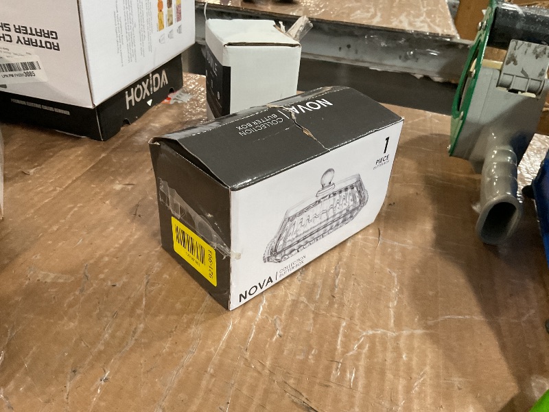 Photo 1 of ***MINOR DAMGE***
Clear Glass Butter Dish with Lid, Covered Butter Stick Holder Tray, Crystal Glass Butter Storage Container for Fridge Countertop