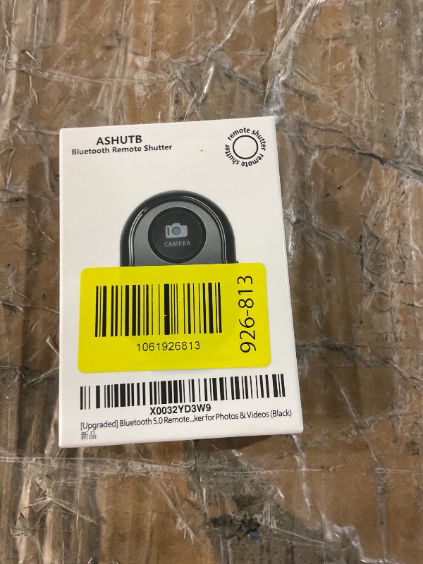 Photo 1 of [Upgraded] Bluetooth 5.0 Remote Shutter for iPhone & Android Camera Wireless Remote Control Selfie Button for iPad iPod Tablet, HD Selfie Clicker for Photos & Videos (Black)