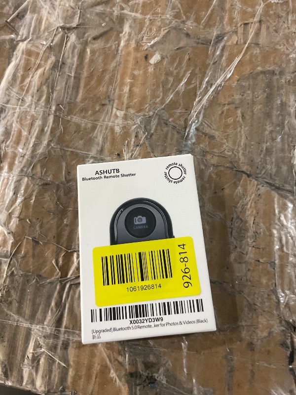 Photo 1 of [Upgraded] Bluetooth 5.0 Remote Shutter for iPhone & Android Camera Wireless Remote Control Selfie Button for iPad iPod Tablet, HD Selfie Clicker for Photos & Videos (Black)