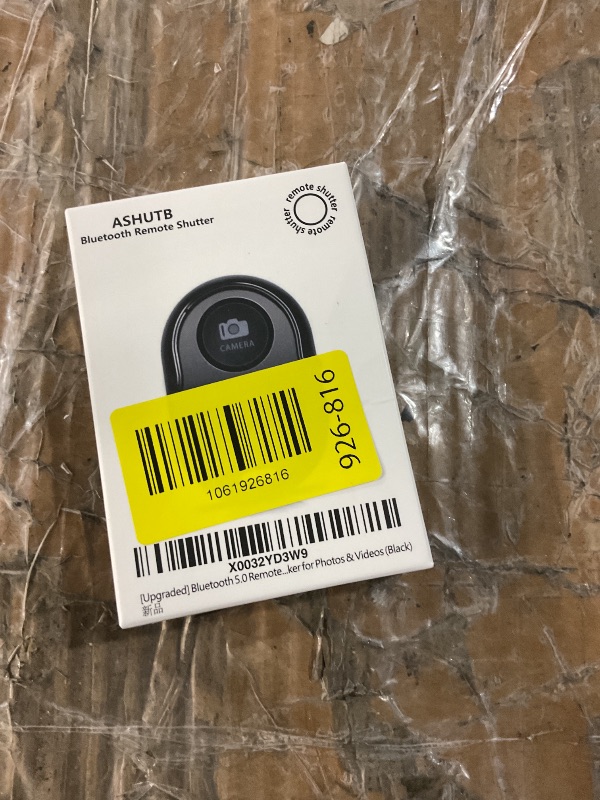 Photo 1 of [Upgraded] Bluetooth 5.0 Remote Shutter for iPhone & Android Camera Wireless Remote Control Selfie Button for iPad iPod Tablet, HD Selfie Clicker for Photos & Videos (Black)